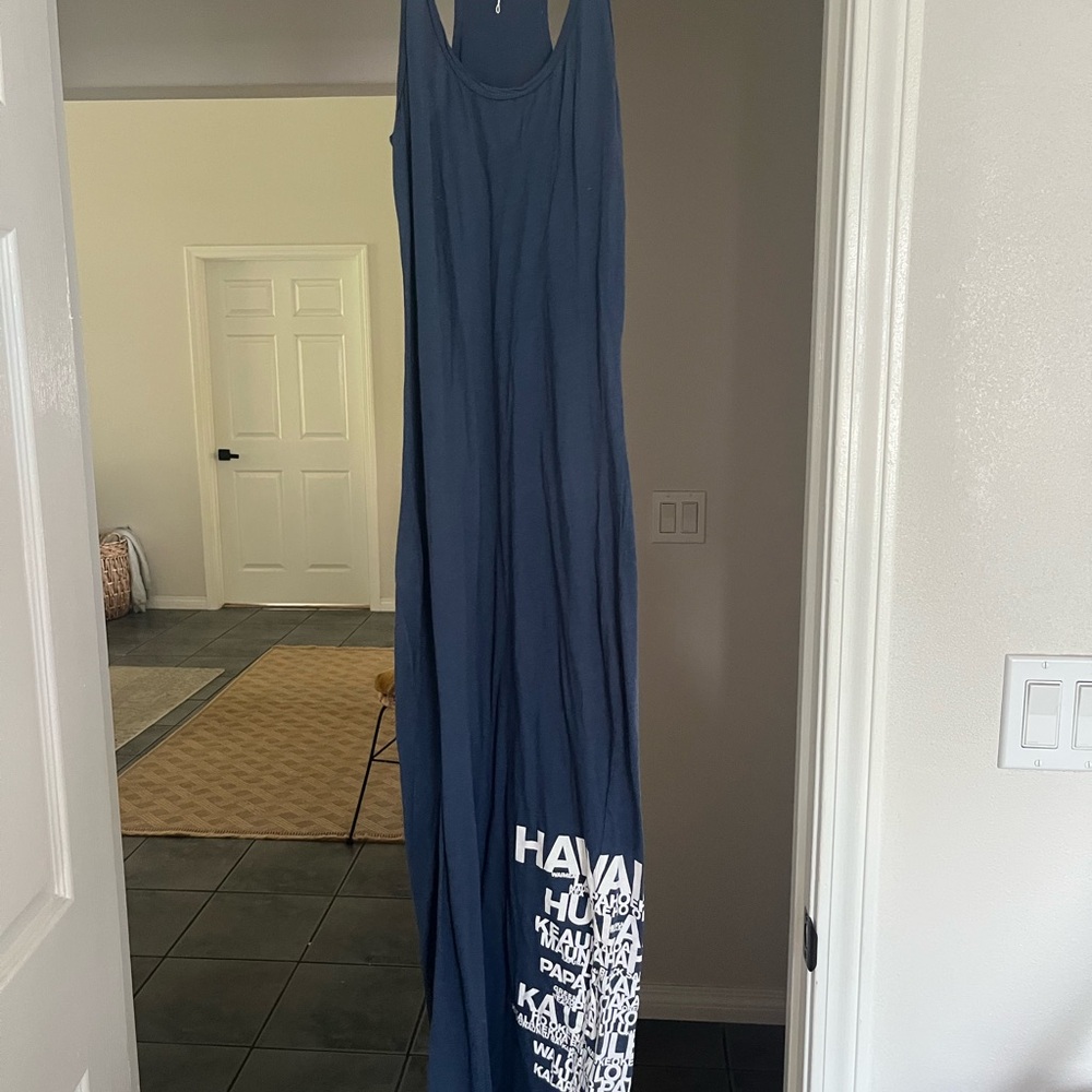 James Perse Blue Ribbed Tank Top